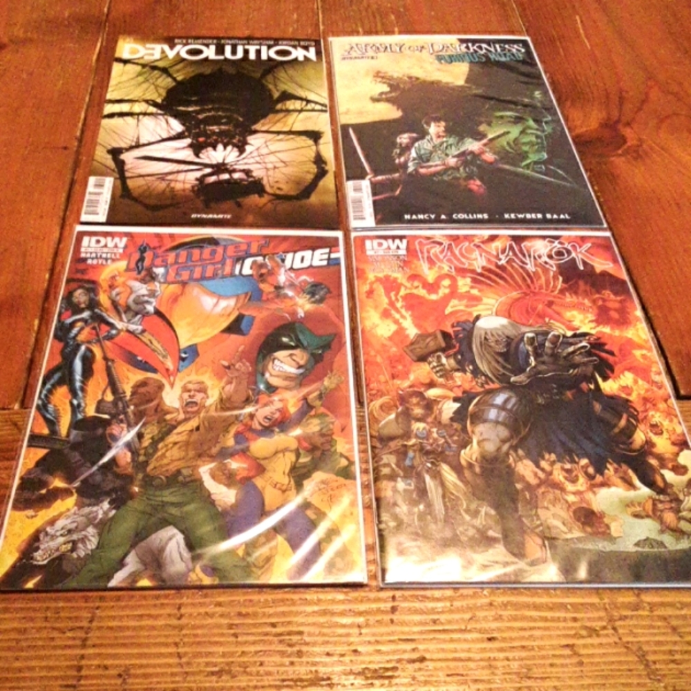 Four modern indie comic books